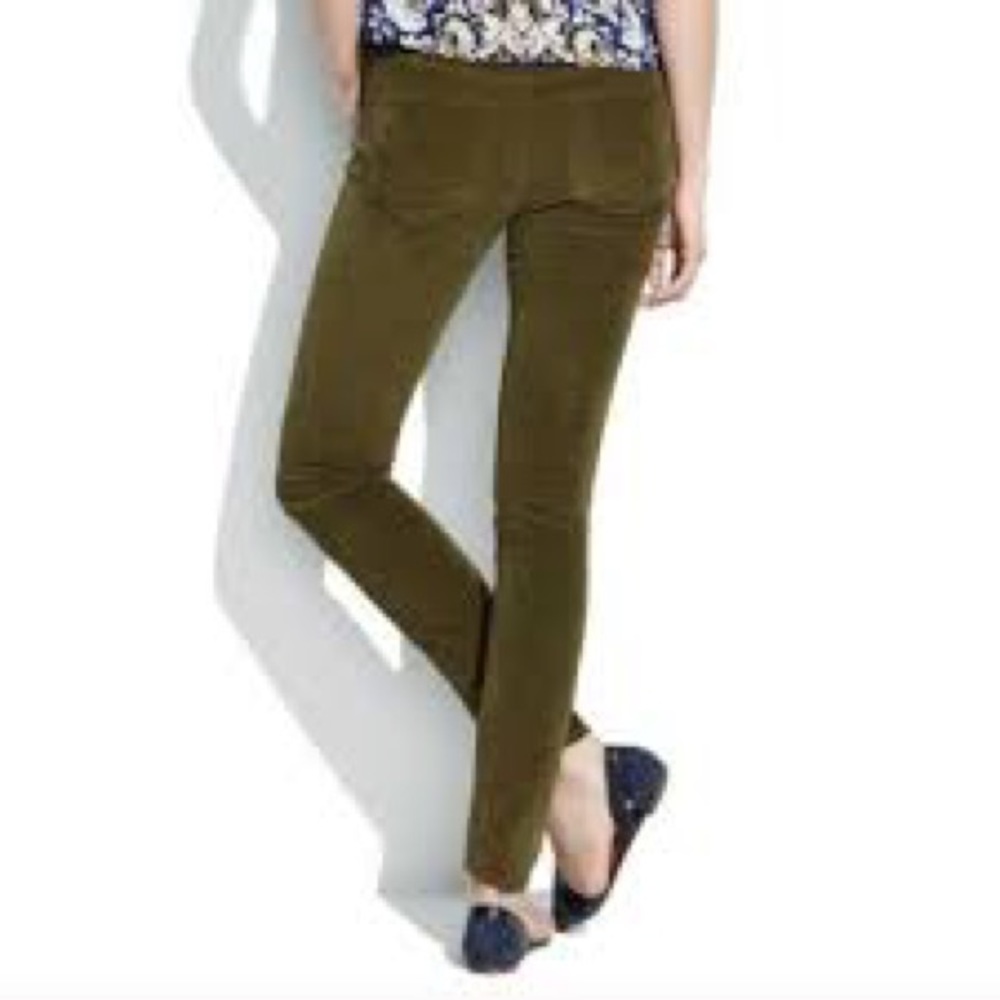 MADEWELL Olive Green Corduroy Skinny Pants Jeans Size 27 - Picture 2 of 10